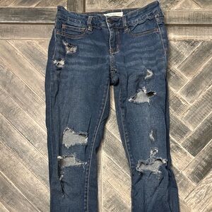 Bullhead Distressed Blue Skinny Jeans